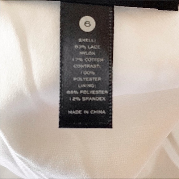 Aqua White Lace Mid Calf Fit & Flare Dress Size 6 - Picture 13 of 14